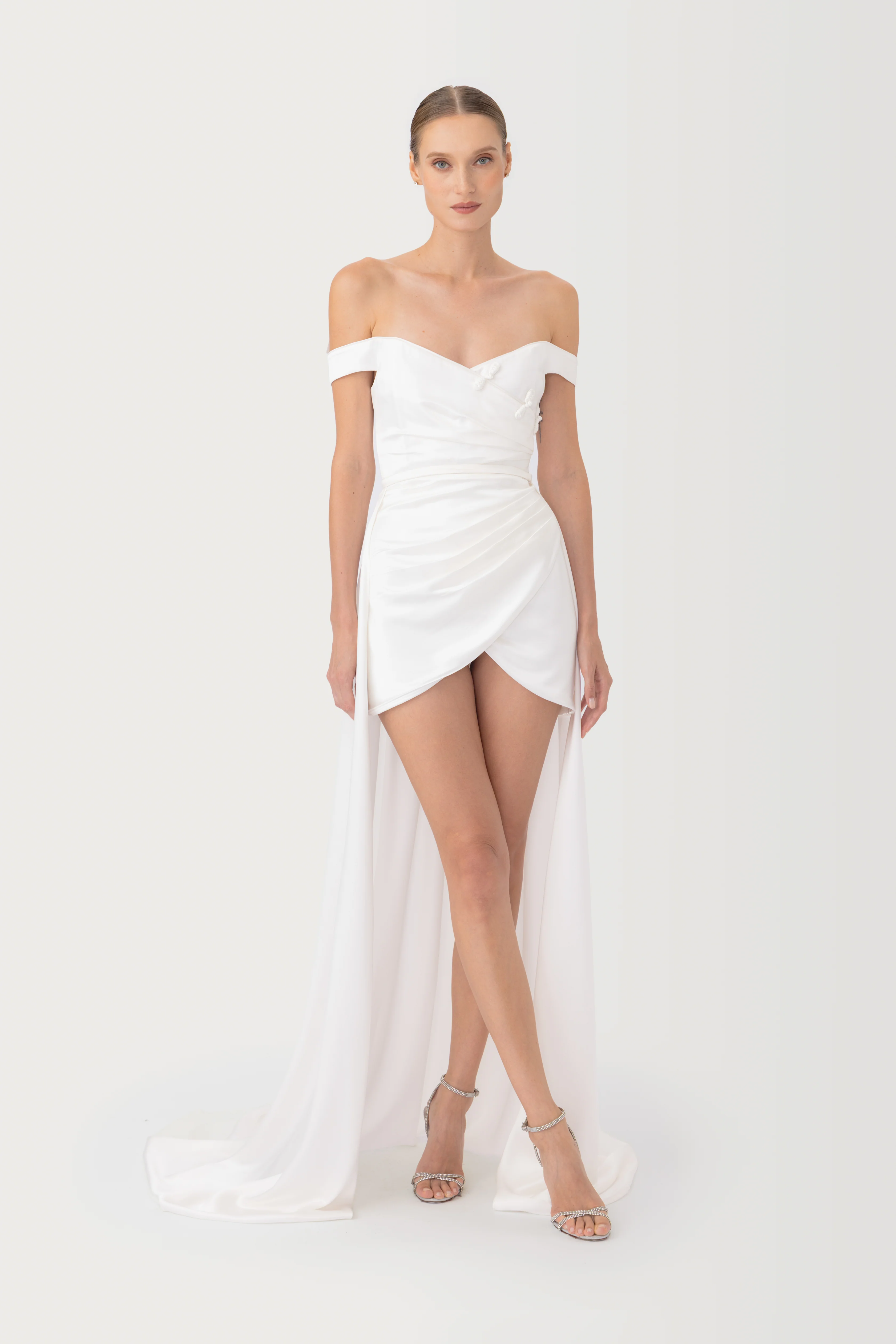 Vittoria Satin Mini Dress - Image 2