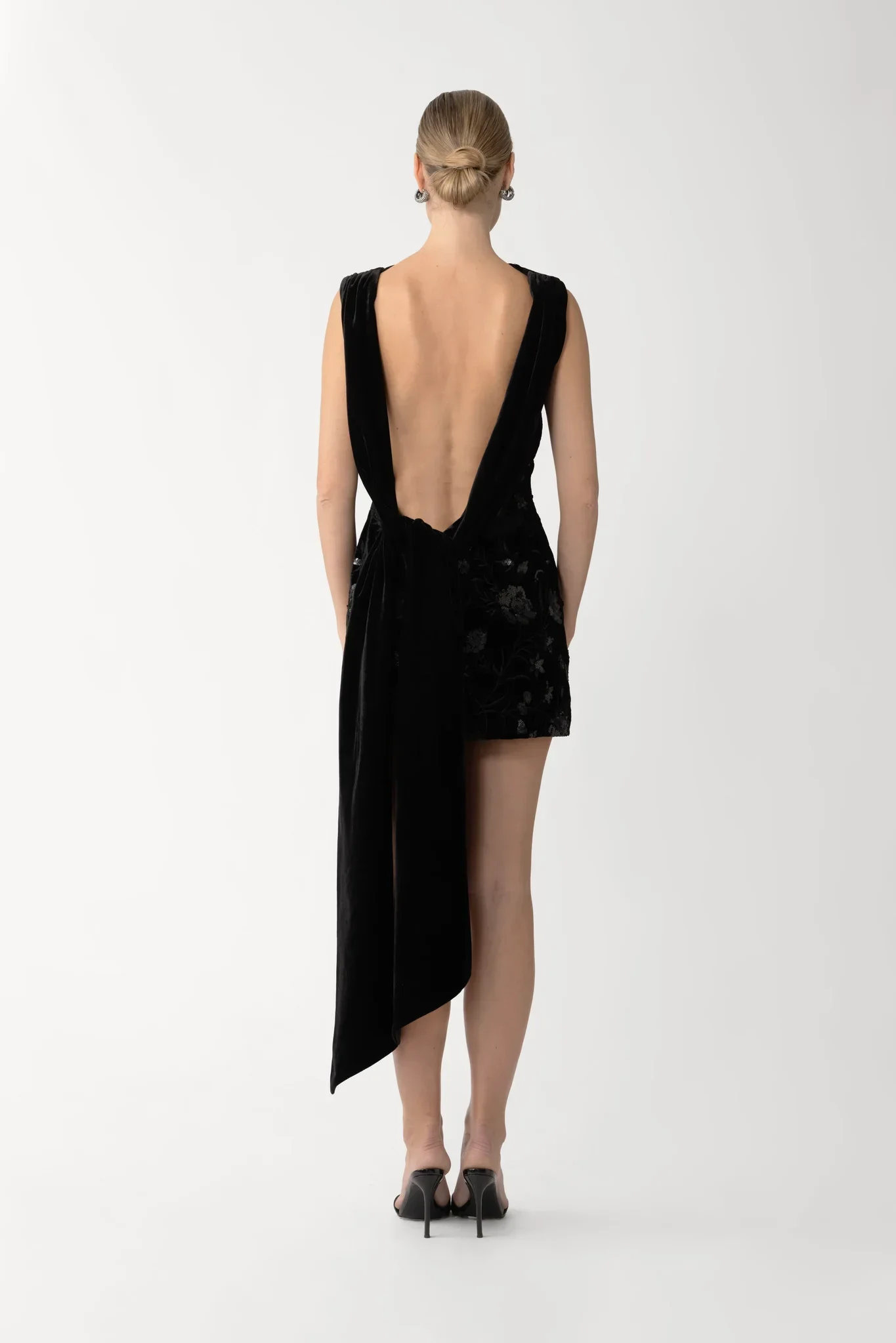 Winter Velvet Mini Dress - Image 4